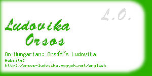 ludovika orsos business card